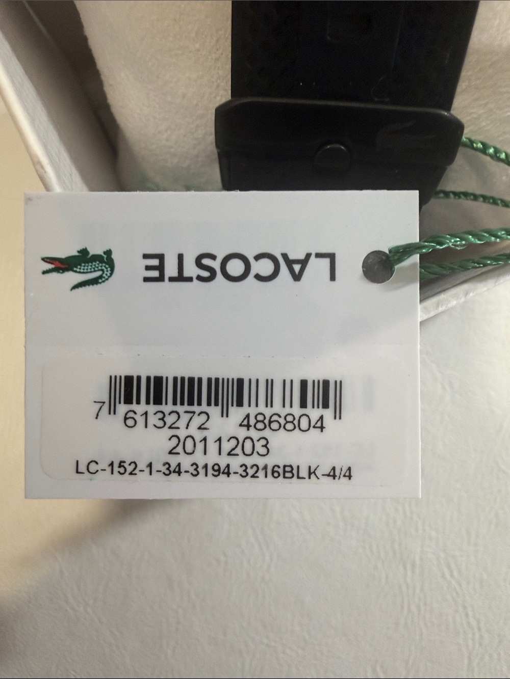 Lacoste Black Regatta Watch with Green Accents - Picture 5 of 5